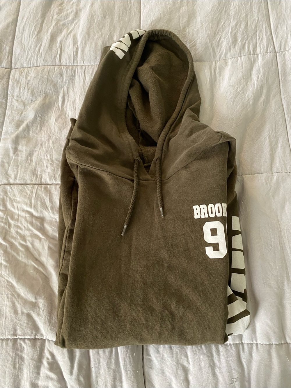 Olive Green 'Brooklyn 91' Pullover Hoodie